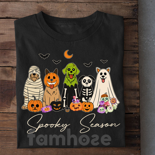 Funny Halloween Dog T-shirt, Spooky Season Gift For Dog Lovers