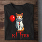 Halloween Cat T-shirt, kITten Tees Spooky Season Gift For Cat Lovers