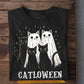 Funny Halloween Cat T-shirt, Catloween, Spooky Season Gift For Cat Lovers
