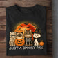 Cute Halloween Cat T-shirt, Just A Spooky Paw Tees Spooky Season Gift For Cat Lovers