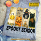 Personalized Halloween Softball Boo Cat T-shirt, Spooky Season Tees Gift For Softball Lovers