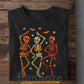 Halloween Skeleton T-shirt, Dancing Bones Fiesta Tees Spooky Season Gift For Skeleton Lovers