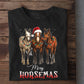 Funny Christmas Horse T-shirt, Merry Horsemas Tees Xmas Gift For Horse Lovers