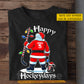 Personalized Christmas Hockey T-shirt, Happy Hockeydays Tees Xmas Gift For Hockey Lovers
