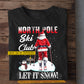 Funny Personalized Christmas Skiing T-shirt, North Pole Ski Club Let It Snow Tees Xmas Gift For Skiing Lovers