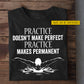 Personalized Swimming T-shirt, Practice Doesn't Make Perfect Sport Tees Gift For Swimming Lover