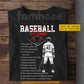 Personalized Baseball Man T-shirt, Baseball Life Lessons Sport Tees Gift For Baseball Lovers