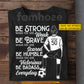 Motivational Personalized Soccer Girl T-shirt, Be Strong When You Are Weak Tees Gift For Soccer Lovers
