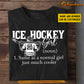 Cool Personalized Hockey Girl T-shirt, Ice Hockey Girl Sport Tees Gift For Hockey Lovers