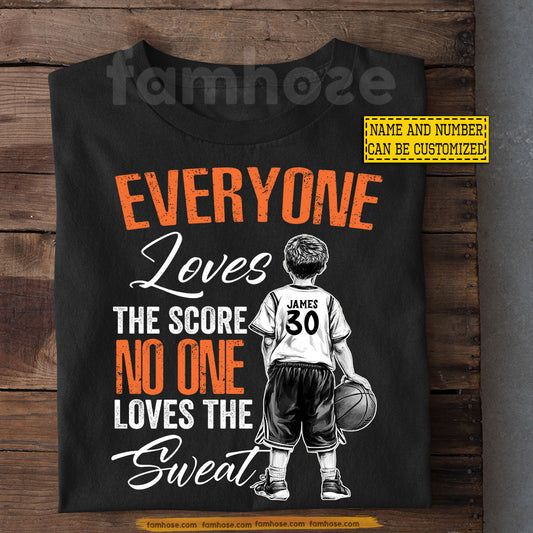 Personalized Basketball Boy Kid T-shirt, Everyone Loves The Score Sport Tees Gift For Basketball Lover