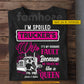Funny Personalized Trucker's Wife T-shirt, I'm Spoiled Trucker's Wife Tees Valentine Gift For Trucker Lover