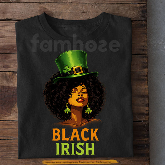 Lucky Shamrock Irish T-shirt, Black Irish Tees St Patrick's Day Gift For Irish Lover