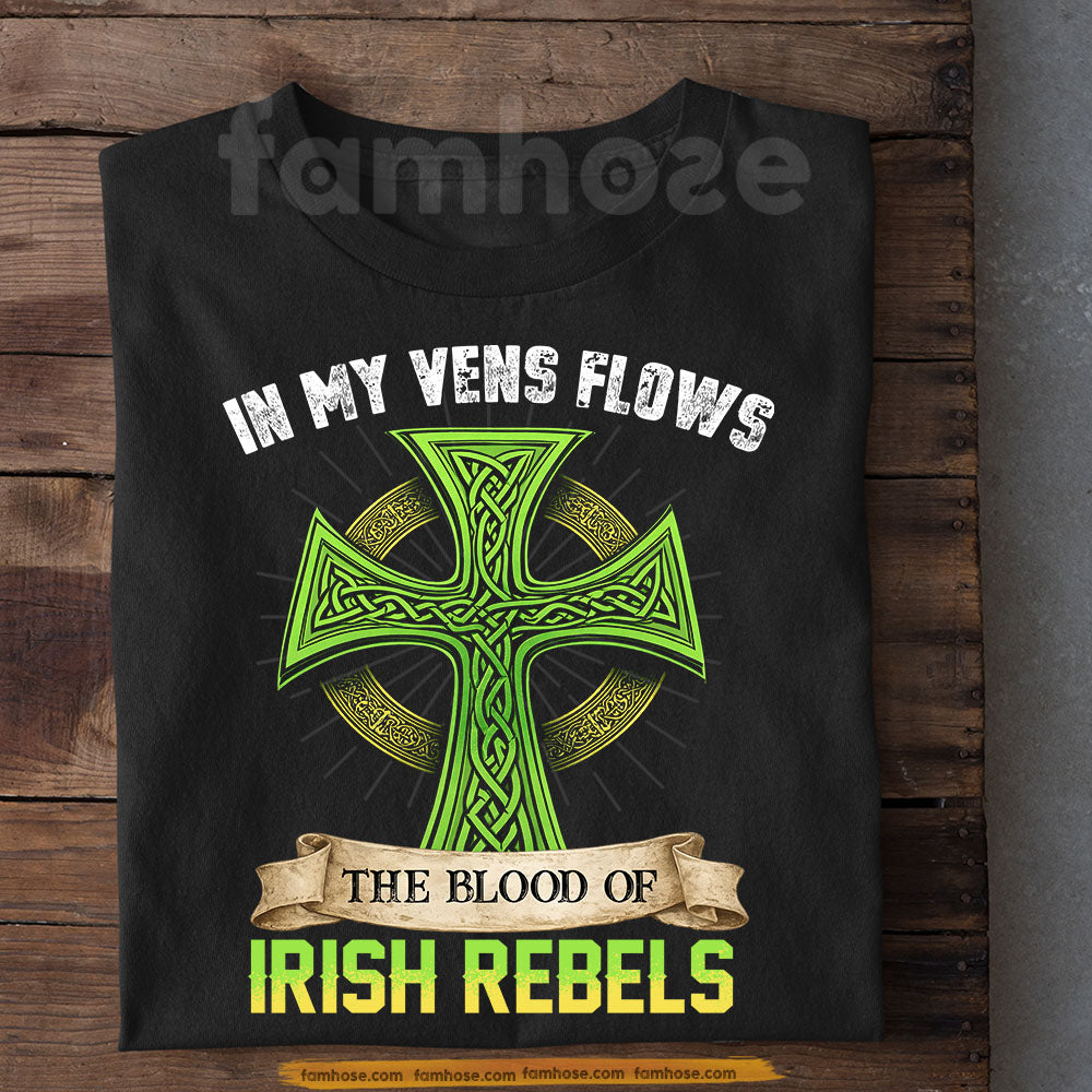 Irish T-shirt, In My Vens Flows Tees St Patrick's Day Shamrock Gift For Irish Lover