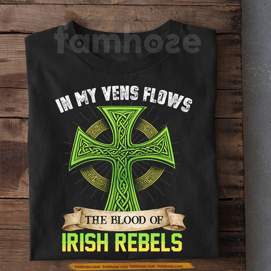 Irish T-shirt, In My Vens Flows Tees St Patrick's Day Shamrock Gift For Irish Lover