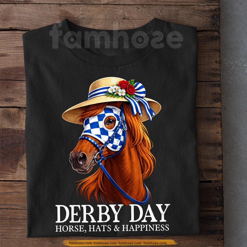 Secretariat Horse T-shirt, Derby Day Horse Hats & Happiness Tees Gift For Horse Racing Lovers, Fan Of Kentucky Derby
