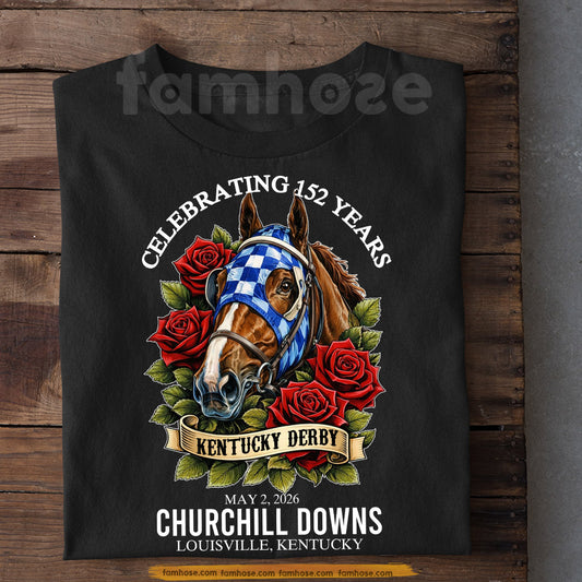 Secretariat Horse T-shirt, Celebrating 152 Years Tees Gift For Horse Racing Lovers, Fan Of Kentucky Derby