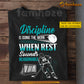 Motivational Personalized Hockey Man T-shirt, Discipline Is Doing The Work Sport Tees Gift For Hockey Lovers