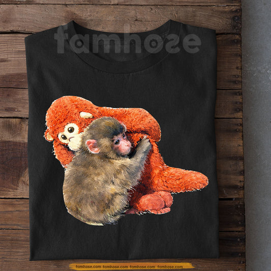 Punch Meme T-shirt, Adorable Monkey Hug Cute Monkey Tees Encouragement Gift
