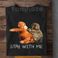 Punch Meme T-shirt, Stay With Me Funny Monkey Comfort Tees Encouragement Gift