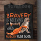 Punch Meme T-shirt, Bravery Is Believing In Yourself Motivational Support Monkey Tees Encouragement Gift