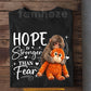Punch Meme T-shirt, Hope Is Stronger Than Fear Motivational Support Monkey Tees Encouragement Gift