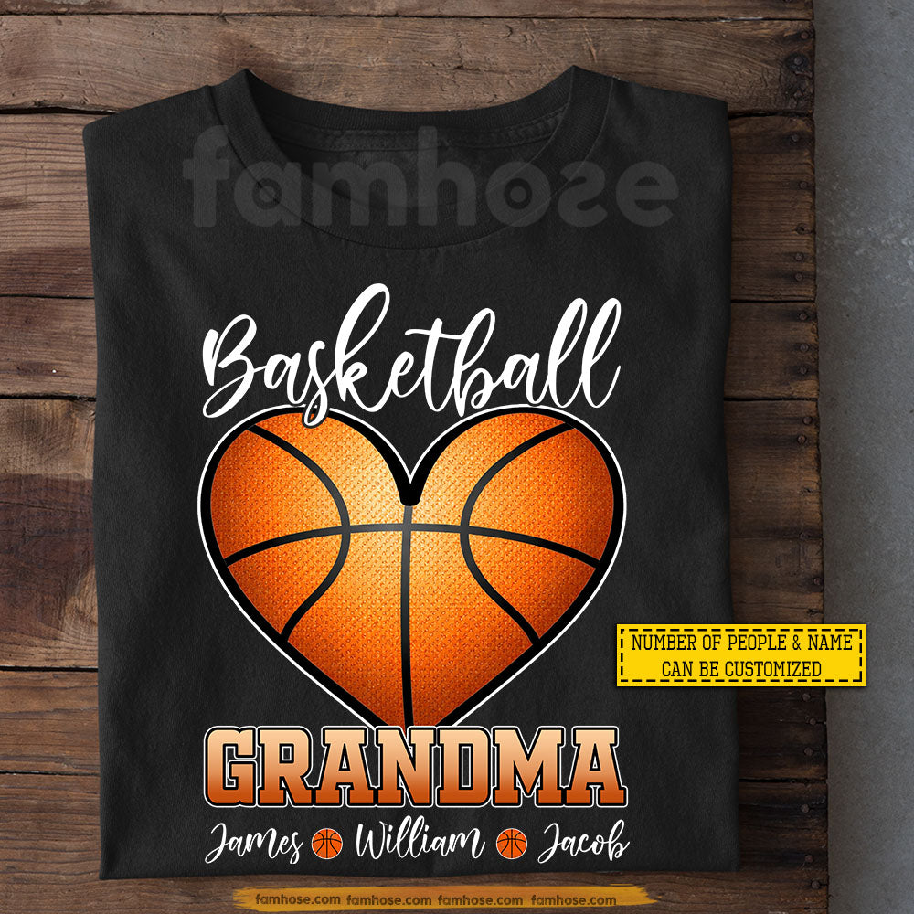 Personalized Basketball Grandma T-shirt, Basketball Grandma Sport Tees Gift For Basketball Lovers