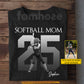 Personalized Softball Mom Daughter T-shirt, Softball Game Day Tees Gift For Softball Lovers