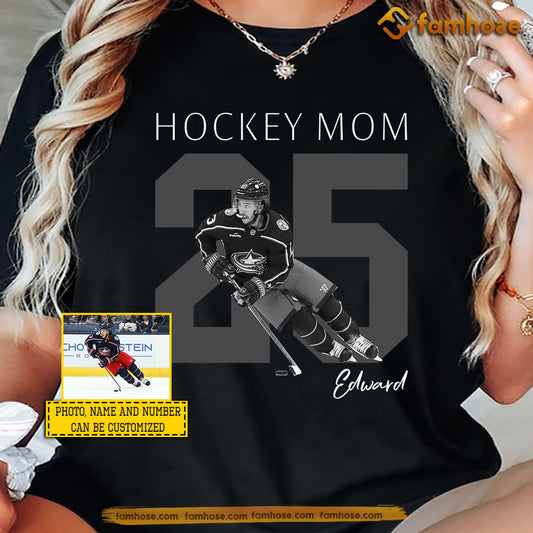 Personalized Hockey Mom T-shirt, Hockey Mom Sport Tees Mother's Day Gift For Hockey Lover