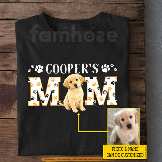 Cute Personalized Dog Mom T-shirt, Dog's Mom Tees Mother's Day Gift For Dog Lovers