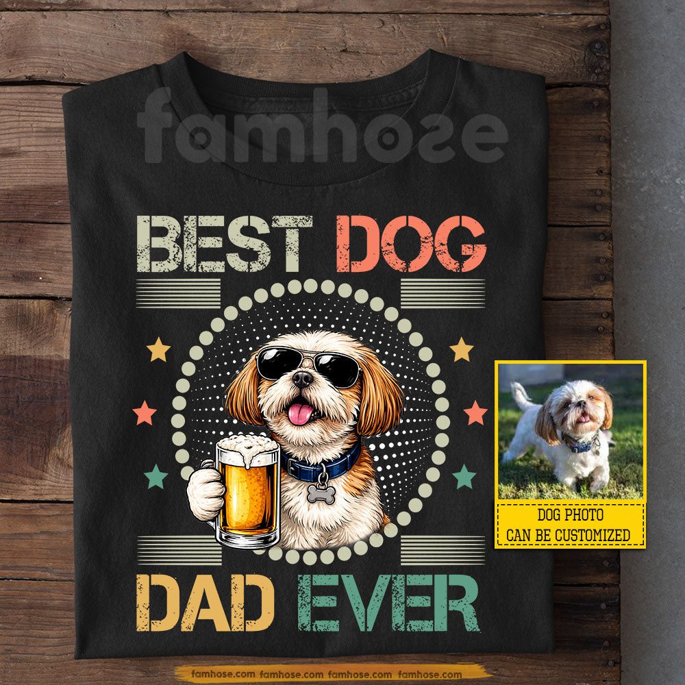 Personalized Dog Dad T-shirt, Best Dog Dad Ever Tees Father's Day Gift For Dog Lovers