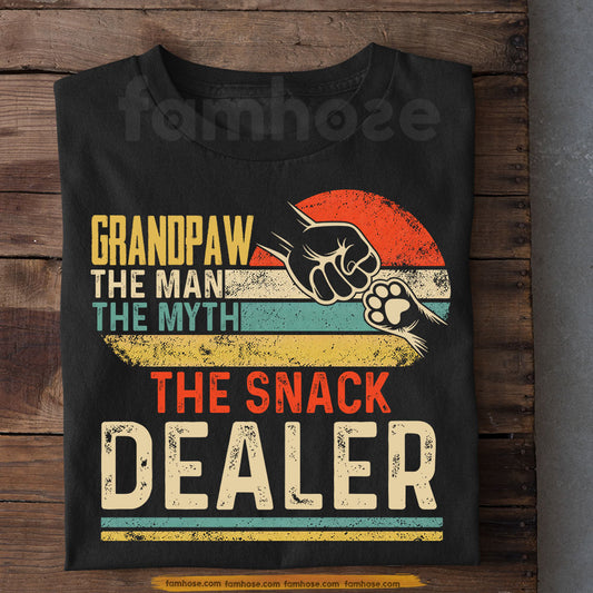Vintage Dog Grandpa T-shirt, Grandpaw The Snack Dealer Tees Father's Day Gift For Dog Lovers