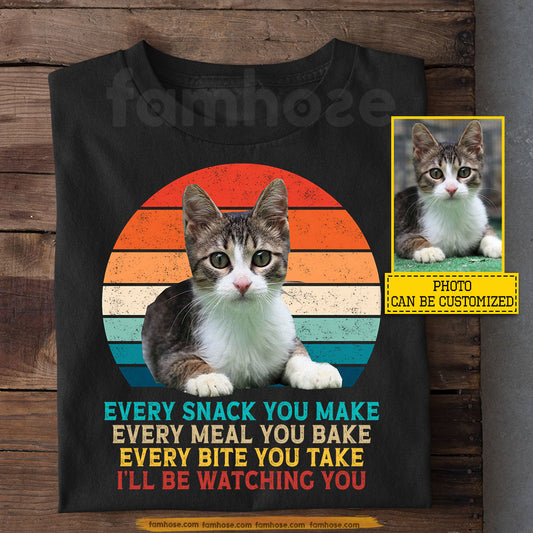 Funny Personalized Cat T-shirt, Every Snack You Make Tees Vintage Gift For Cat Lovers