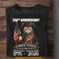 July 4th Cat USA 250th Anniversary T-shirt, United Stated Independence Freedom Price Tees Independence Day Gift For Cat Lover