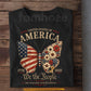 July 4th USA 250th Anniversary T-shirt, Freedom In Bloom Tees Independence Day Gift For American Patriot