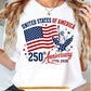 July 4th USA 250th Anniversary T-shirt, United States Of America USA Flag Tees Independence Day Gift For American Patriot