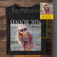 Funny Personalized Senior Kid T-shirt, One Photo One Journey Senior Graduation Tees Graduation Gift For Graduate
