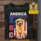 July 4th Dog USA 250 Anniversary T-shirt, Red White And Woof Tees Independence Day Gift For Dog Lover