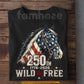 July 4th Horse USA 250 Anniversary T-shirt, Wild & Free Tees Independence Day Gift For Horse Lover