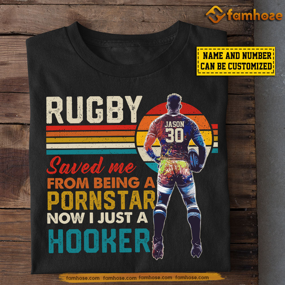 Funny Personalized Rugby Boy T-shirt, Rugby Saved Me Sport Tees Gift For Rugby Lovers