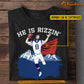 Funny Personalized God & Football T-shirt, He Is Rizzin' Sport Tees Gift For Christian, Football Lovers