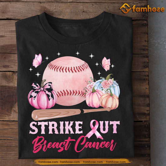Baseball T-shirt, Strike Out Breast Cancer, Gift For Baseball Lovers Who Support Breast Cancer Awareness