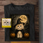 Cute Personalized Halloween Black Witch Cat T-shirt, Every Witch Needs A Familiar Tees Spooky Season Gift For Cat Lover