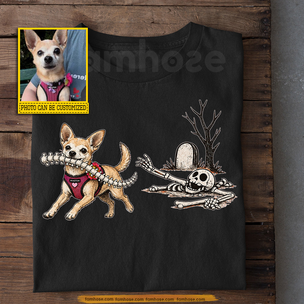Personalized Halloween Dog T-Shirt, Best Bone I’ve Ever Found Tees Spooky Season Gift For Dog Lover