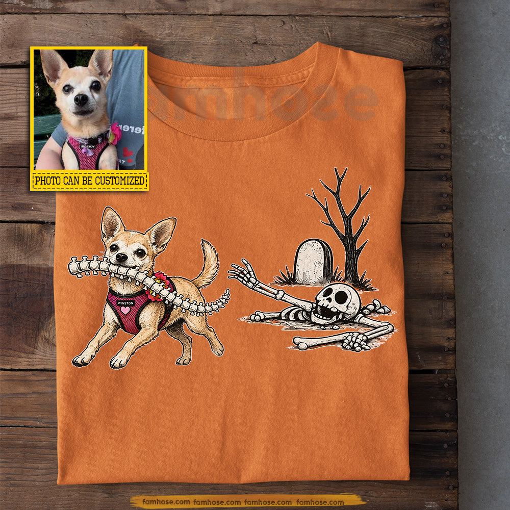 Personalized Halloween Dog T-Shirt, Best Bone I’ve Ever Found Tees Spooky Season Gift For Dog Lover