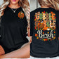 Funny Thanksgiving Turkey Two-sided T-shirt, Gobble Gobble Bruh Tees Fall Season Gift For Turkey Lover