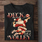 Christmas Santa Volleyball Sweatshirt, Deck The Halls With Balls Of Volley Sport Crewneck Sweatshirt Xmas Gift For Volleyball Lover