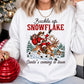 Funny Christmas Cowboy T-Shirt, Buckle Up Snowflake Santa's Coming To Town Tees Xmas Gift For Cowboys