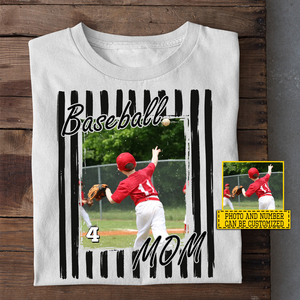 Personalized Baseball Mom T-shirt, My Favorite Baseball Player Calls Me Mom Sport Tees Gift For Baseball Lover