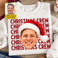 Funny Personalized Christmas Crew T-Shirt, Custom Photo Face With Santa Hat Tees Xmas Gift For Family Christmas Parties