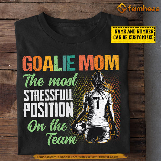 Cool Personalized Soccer Goalie Mom Daughter T-shirt, Goalie Mom Sport Tee Mother's Day Gift For Soccer Goalie Mom From Soccer Goalkeeper Girl